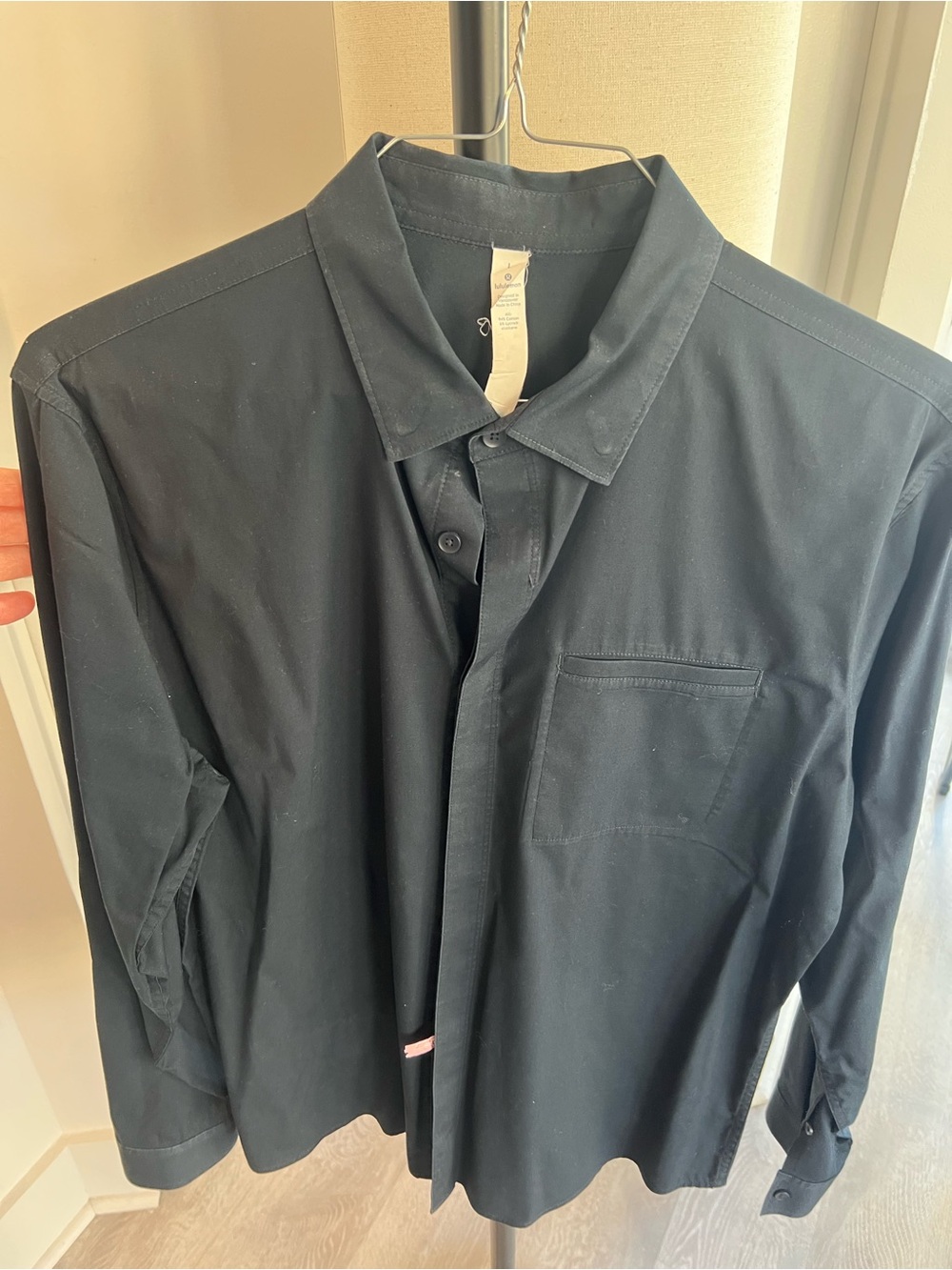 lululemon athletica Men's Very Dark Blue Casual Button-Down Shirt